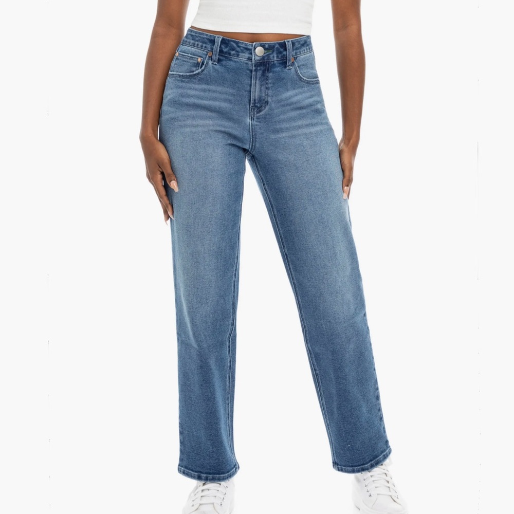 1822 Denim Hi Rise Straight Leg Jeans stretch